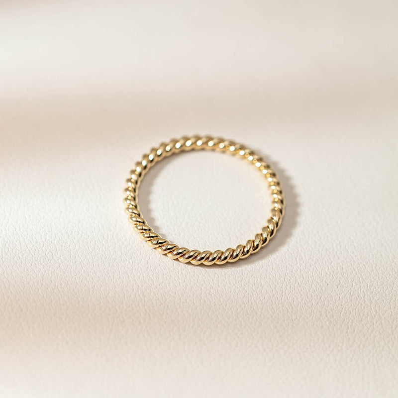 9ct Yellow Gold Twine Band-Ring-Walker & Hall