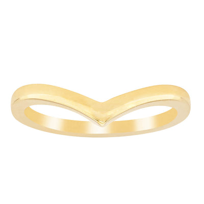 9ct Yellow Gold Chevron Band-Ring-Walker & Hall