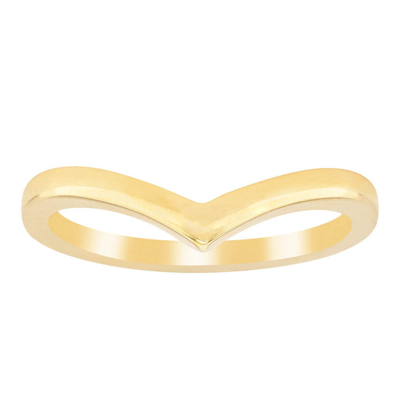 9ct Yellow Gold Chevron Band-Ring-Walker & Hall