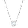 18ct White Gold .38ct Diamond Pendant with Chain-Necklace-Walker & Hall