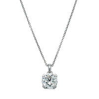 18ct White Gold 2.00ct Diamond Blossom Pendant-Necklace-Walker & Hall