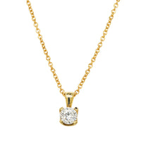 9ct Yellow Gold .40ct Diamond Ava Pendant-Necklace-Walker & Hall