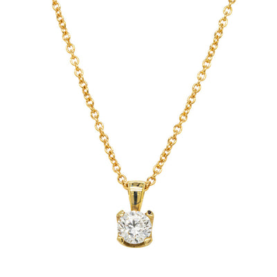 9ct Yellow Gold .40ct Diamond Ava Pendant-Necklace-Walker & Hall