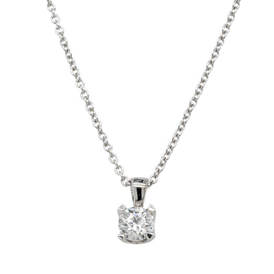 9ct White Gold .40ct Diamond Ava Pendant-Necklace-Walker & Hall
