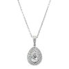 18ct White Gold Diamond Pendant-Necklace-Walker & Hall