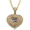 18ct Yellow Gold Diamond Heart Necklace-Necklace-Walker & Hall