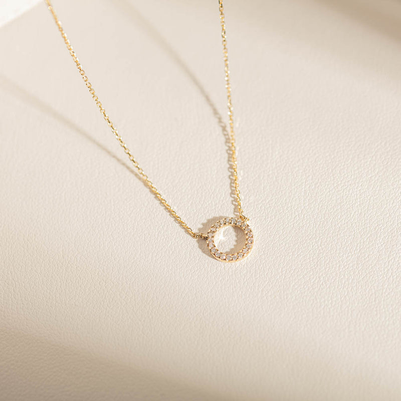 9ct Yellow Gold Diamond Forevermore Petite Pendant-Necklace-Walker & Hall