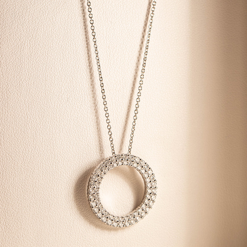 18ct White Gold 1.10ct Diamond Apollo Necklace-Necklace-Walker & Hall