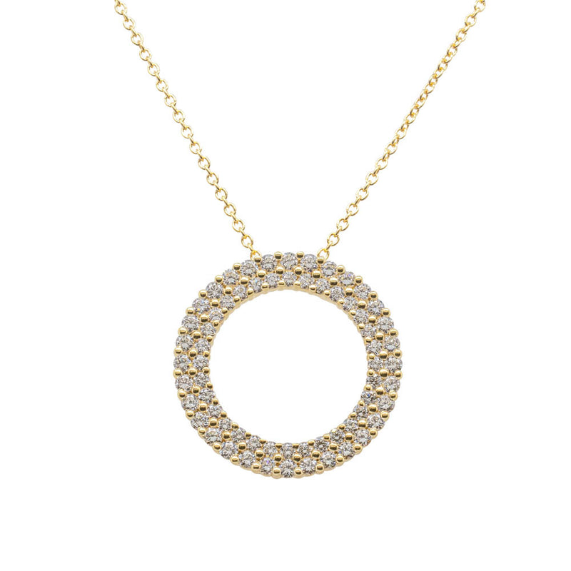 18ct Yellow Gold 1.10ct Diamond Apollo Necklace-Necklace-Walker & Hall