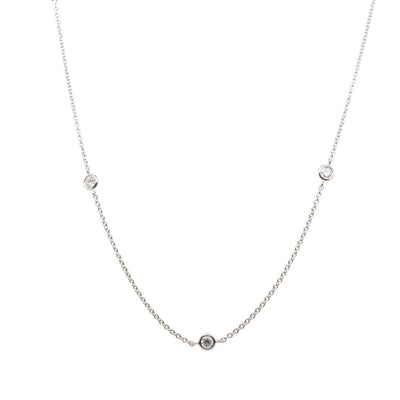 18ct White Gold .50ct Diamond Natalia Chain Necklace-Necklace-Walker & Hall
