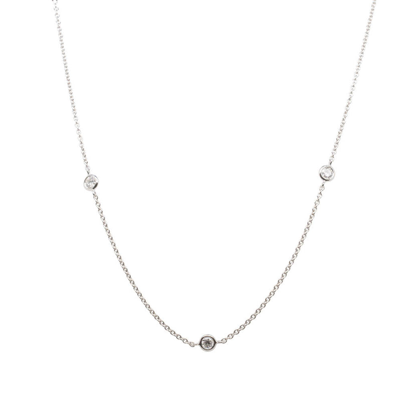 18ct White Gold .50ct Diamond Natalia Chain Necklace-Necklace-Walker & Hall