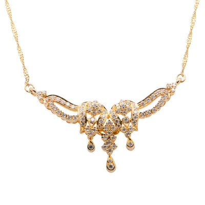 Deja Vu 18ct Yellow Gold 1.04ct Diamond Pendant-Necklace-Walker & Hall