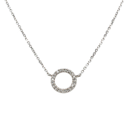 9ct White Gold Diamond Forevermore Petite Pendant-Necklace-Walker & Hall