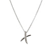 9ct White Gold Diamond Kiss Pendant-Necklace-Walker & Hall