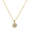 18ct Yellow Gold .66 Diamond Lotus Pendant-Necklace-Walker & Hall