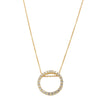 18ct Yellow Gold Diamond Circle Pendant-Necklace-Walker & Hall