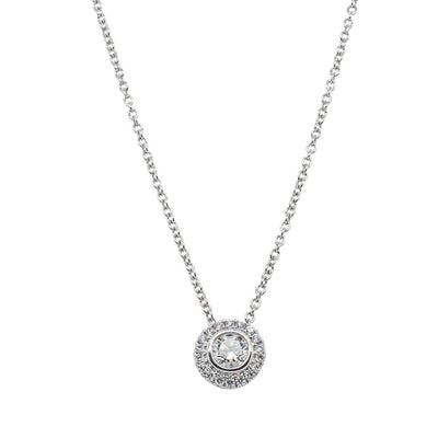 18ct White Gold .25ct Diamond Isla Pendant-Necklace-Walker & Hall