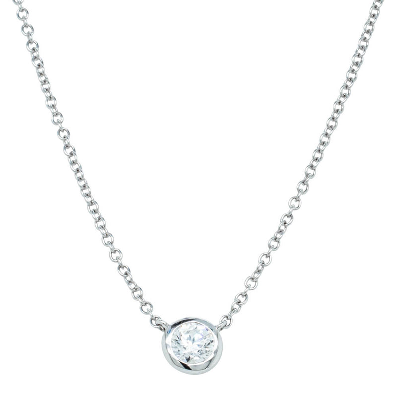 18ct White Gold .30ct Diamond Natalia Pendant-Necklace-Walker & Hall