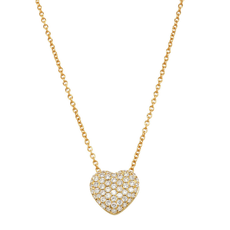 18ct Yellow Gold Diamond Corazon Pendant-Necklace-Walker & Hall