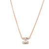 18ct Rose Gold Diamond Quattro Pendant-Necklace-Walker & Hall