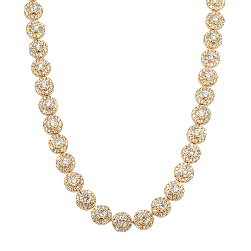 18ct Yellow Gold 11.77ct Diamond Isla Necklace-Necklace-Walker & Hall