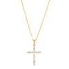 18ct Yellow Gold Diamond Cross Pendant-Necklace-Walker & Hall