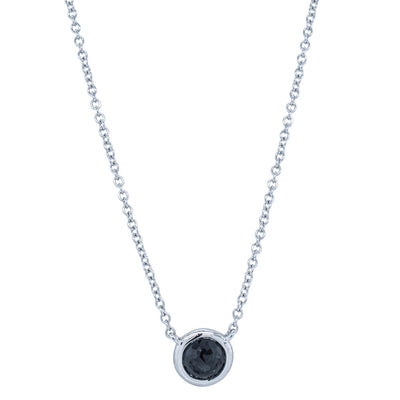 18ct White Gold Black Diamond Natalia Pendant-Necklace-Walker & Hall