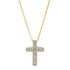 18ct Yellow Gold Diamond Cross Pendant-Necklace-Walker & Hall