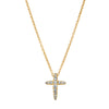 18ct Yellow Gold Diamond Cross Pendant-Necklace-Walker & Hall