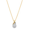 18ct Yellow Gold Diamond Cluster Necklace-Necklace-Walker & Hall