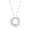 18ct White Gold Diamond Circle Pendant-Necklace-Walker & Hall