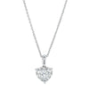 18ct White Gold .62ct Diamond Heart Necklace-Necklace-Walker & Hall