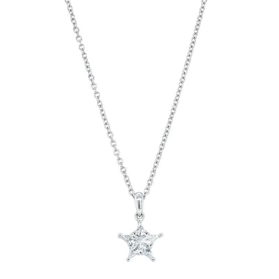 18ct White Gold Diamond Estelle Necklace-Necklace-Walker & Hall