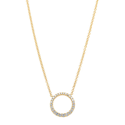 18ct Yellow Gold Diamond Aelia Pendant-Necklace-Walker & Hall