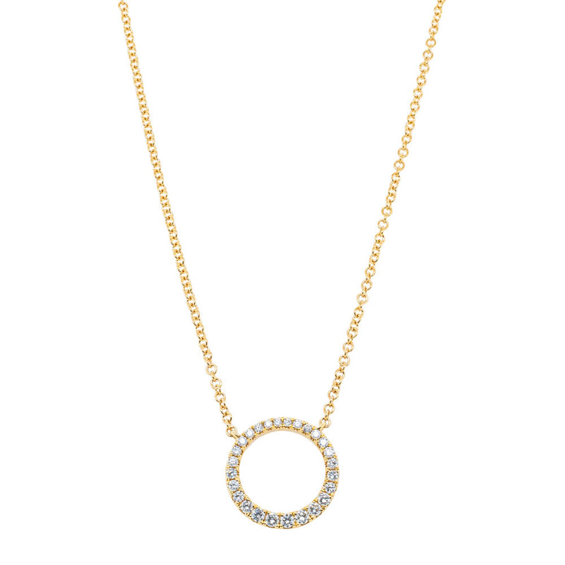 18ct Yellow Gold Diamond Aelia Pendant-Necklace-Walker & Hall