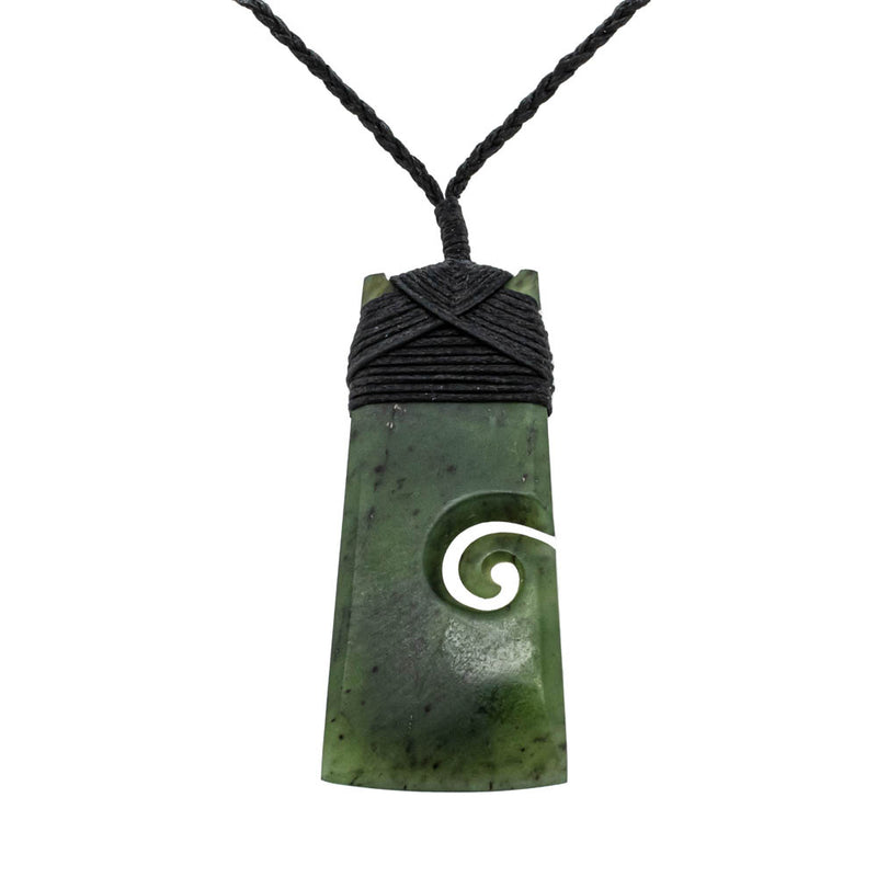 NZ Greenstone Koru & Toki Pendant-Necklace-Walker & Hall