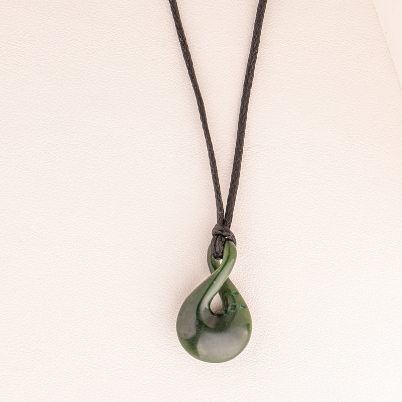 NZ Greenstone Twist Pendant-Necklace-Walker & Hall