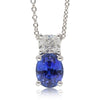 18ct White Gold Sapphire & Diamond Pendant-Necklace-Walker & Hall