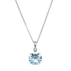 18ct White Gold Aquamarine & Diamond Octavia Pendant-Necklace-Walker & Hall