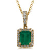 18ct Yellow Gold Emerald & Diamond Necklace-Necklace-Walker & Hall
