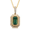 18ct Yellow Gold Tourmaline & Diamond Pendant-Necklace-Walker & Hall