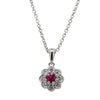 18ct White Gold Ruby & Diamond Pendant-Necklace-Walker & Hall