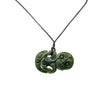 NZ Greenstone Kawakawa Hei Tiki Pendant-Necklace-Walker & Hall