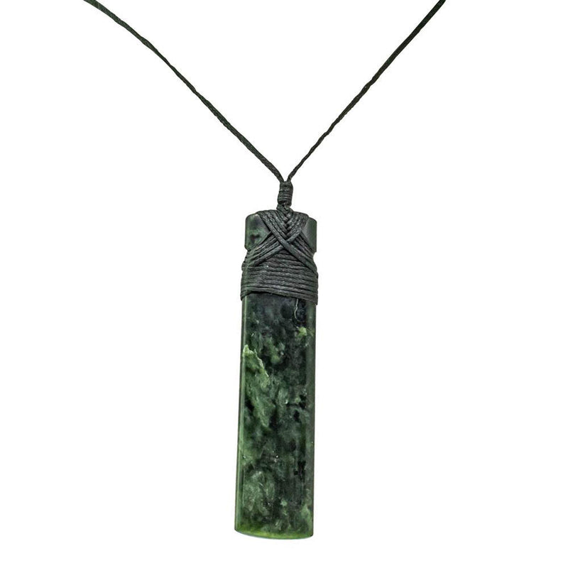 NZ Greenstone Kawakawa Toki Pendant-Necklace-Walker & Hall