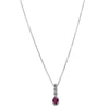 18ct White Gold Ruby & Diamond Pendant-Necklace-Walker & Hall