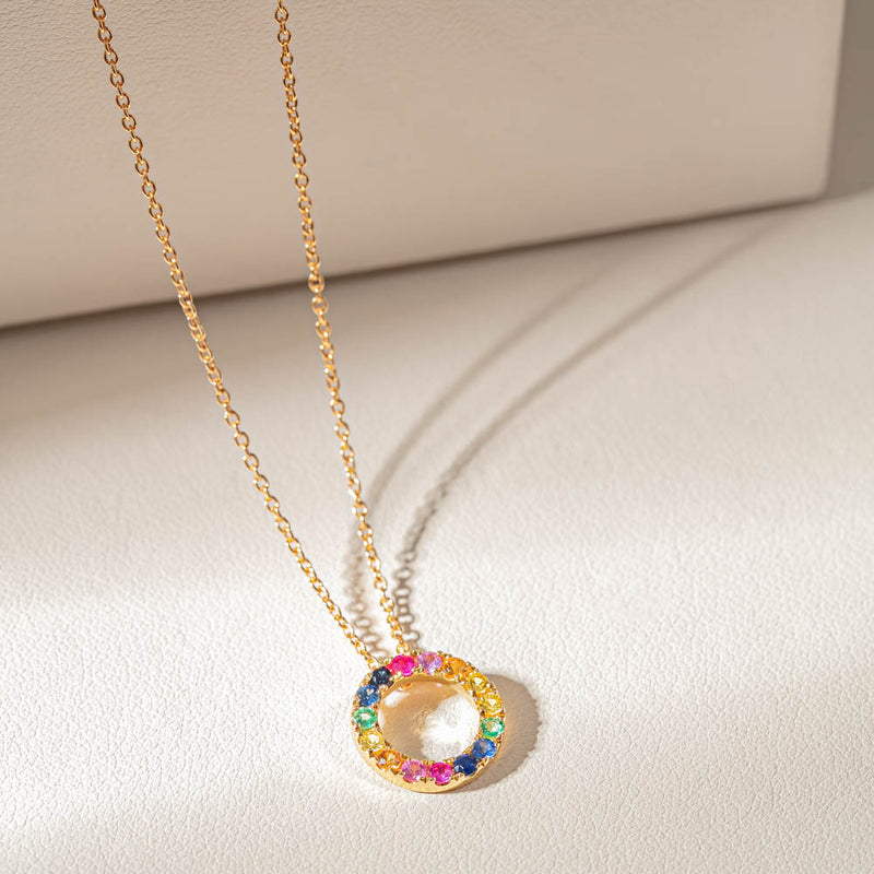 9ct Yellow Gold Petite Prism Necklace-Necklace-Walker & Hall