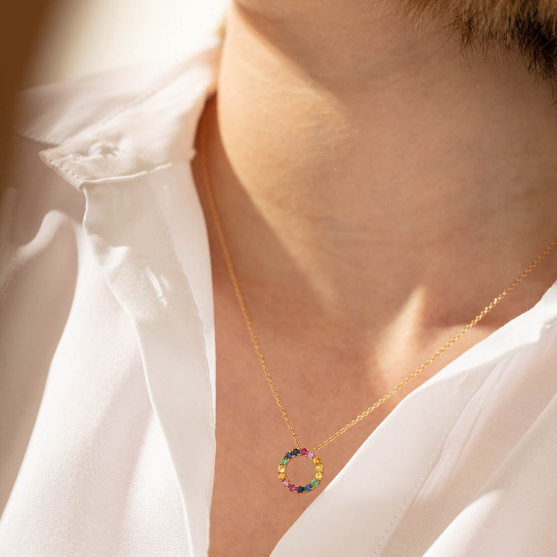 9ct Yellow Gold Petite Prism Necklace-Necklace-Walker & Hall