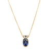 18ct Yellow Gold Sapphire & Diamond Pendant-Necklace-Walker & Hall