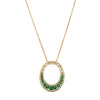 18ct Yellow Gold Emerald & Diamond Pendant-Necklace-Walker & Hall