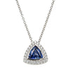 18ct White Gold Sapphire & Diamond Pendant-Necklace-Walker & Hall